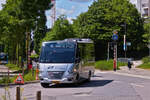 JC 6001, Iveco Daily von Voyages Josy Clement, als zubringer Bus in den Straen der Stadt Luxemburg unterwegs.