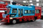 Dieser Mitsubishi Fuso Rosa Train Bus steht im Isle of Man Motor Museum in Jurby und ist fahrbereit.