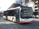 Ein neuer Lion's City Solobus, Wagen 24, vor dem Bahnhof Gossau am 27/02/10.