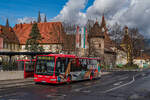 Am 16.3.2024 veranstalteten die Stadtwerke Leoben eine Fotofarht mit ihrem Citaro Facelift. Hier steht der Bus gerade vor dem Stift Göss