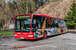 Am 16.3.2024 veranstalteten die Stadtwerke Leoben eine Fotofarht mit ihrem Citaro Facelift. Hier steht der Bus gerade an einem Parkplatz vor der Landstraße zum Schladnitzgraben.