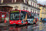 Am 16.3.2024 veranstalteten die Stadtwerke Leoben eine Fotofarht mit ihrem Citaro Facelift. Hier steht der Bus gerade in der Station Moserhofstraße Gymnasium