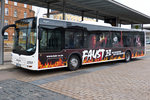 MAN Lions City als Linienbus von Nordhausen nach Hohegeiß mit passender Werbung für den Aufenthalt im Harz.