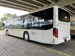 Heckansicht der Setra 415 NF ex Engadin Bus am 17.5.21 bei Interbus in Kerzers.