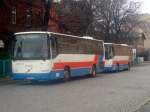 Zwei Neieverkehr Busse abgestellt am 22.02.08 in Forst (Lausitz).
