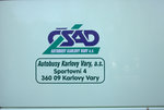 Logo CSAD Karlovy Vary, das Unternehmen stellte 2 der Pendelbusse zum Narodni den zeleznice.