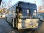 Ein Reisebus des weirussischen Herstellers MAZ, kurz nach der Ankunft am Busbahnhof in Gomel.