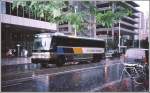 Doppelachserbus der Ontario Northland Eisenbahngesellschaft whrend eines heftigen Gewitterregens in Toronto. (Archiv 07/98)