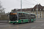 Mercedes Citaro 7053, auf der Linie 48, fährt am 24.01.2024 zur Endstation am Bahnhof SBB.