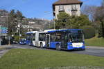 Autobus articulé Scania Citywide le 701 Assurer un 201  Ici à Vevey, funiculaire    ©2020 Olivier Vietti-Violi