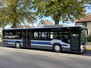 Setra 415 NF der Verkehrsgesellschaft Ludwigslust-Parchim mbH in Plau am See am 25.10.2023