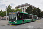 Mercedes Citaro 7043, auf der Linie 34, fhrt am 16.09.2024 bei der Haltestelle Wettsteinplatz ein.