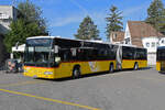 Mercedes Citaro der Post, auf der Linie 100, fhrt am 22.08.2024 bei der Haltestelle Beim Bahnhof Rheinfelden ein.