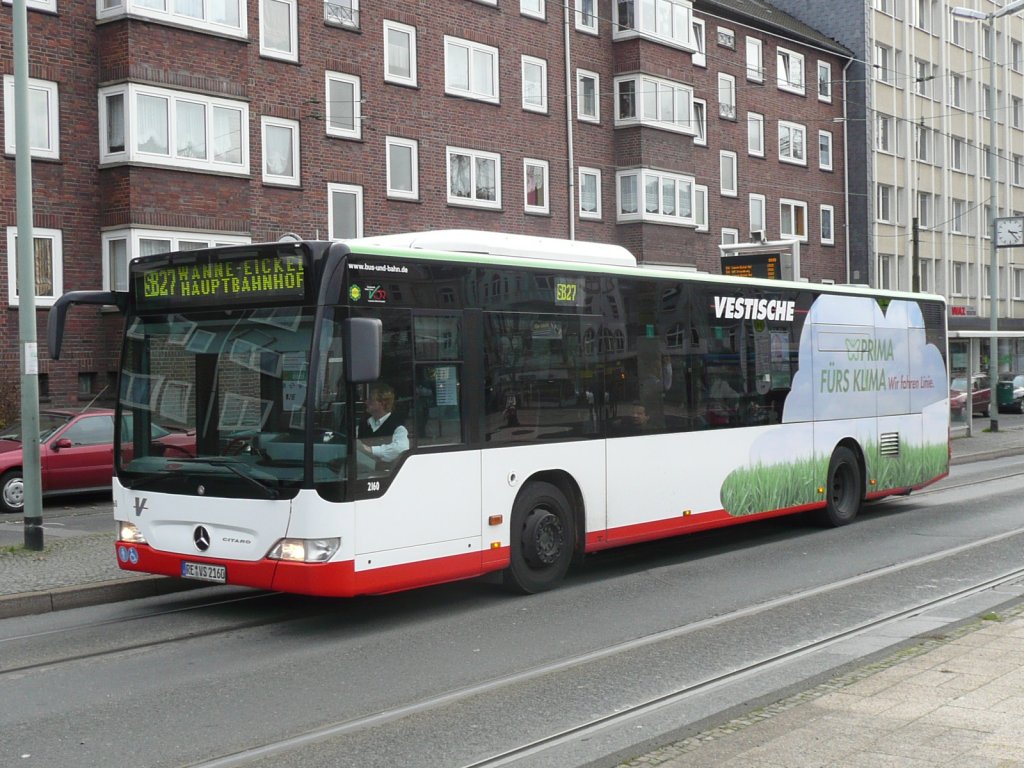 02.12.09,CITARO der Vestischen Nr.2160 in Wanne-Eickel.