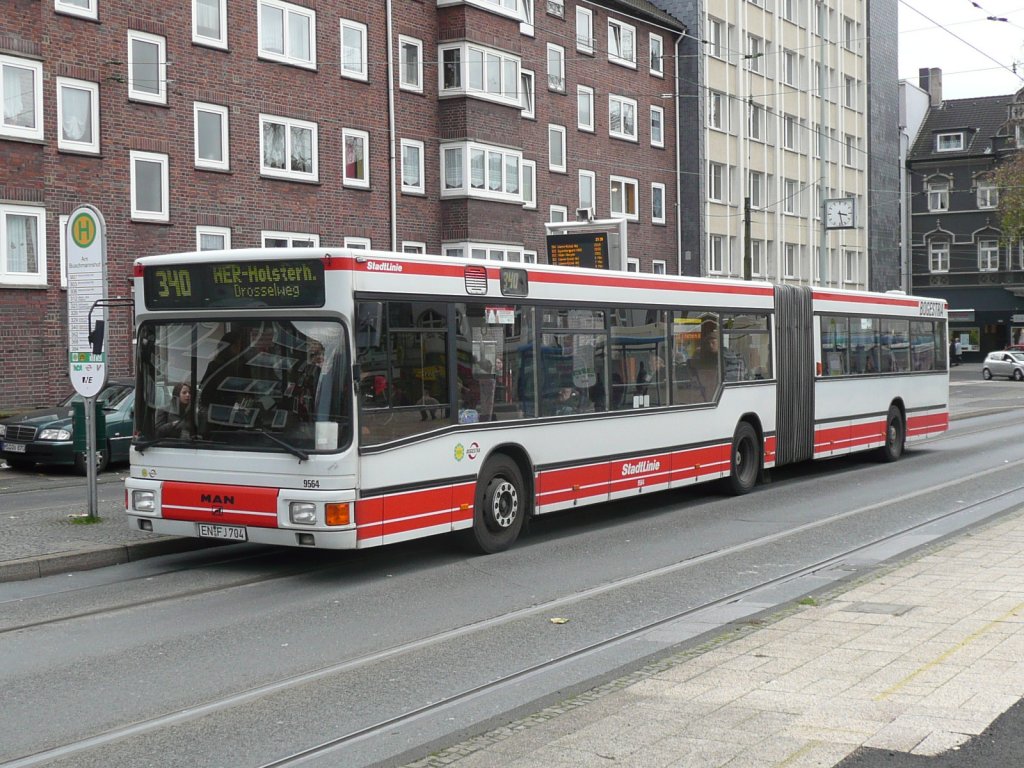 02.12.09,MAN der Bogestra Nr.9564 in Wanne-Eickel.