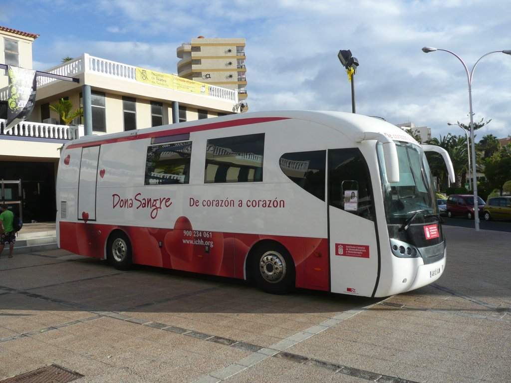 11.10.10,Ausstellungsbus in Los Cristianos/Teneriffa.