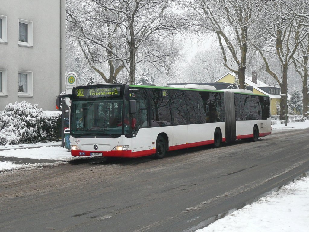 25.01.10,MB-Citaro der BOGESTRA Nr.0871 in Gelsenkirchen-Bulmke.