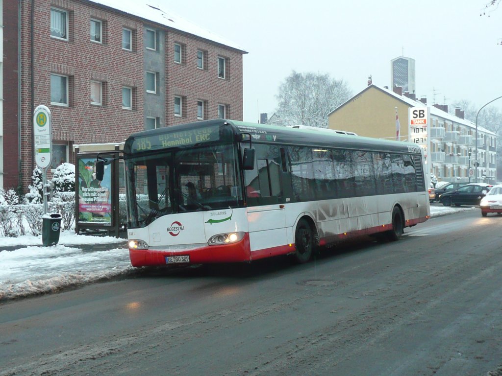 25.01.10,SOLARIS der BOGESTRA Nr.0311 in Gelsenkirchen-Hllen.