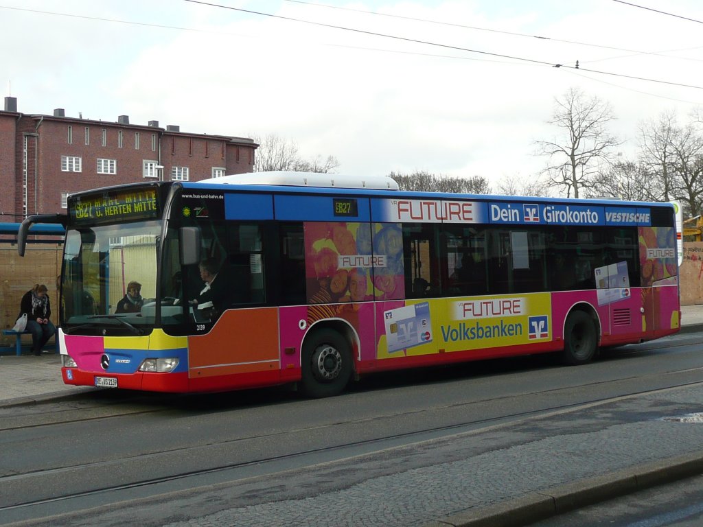 29.03.10,CITARO der VESTISCHEN Nr.2139 in Wanne-Eickel.