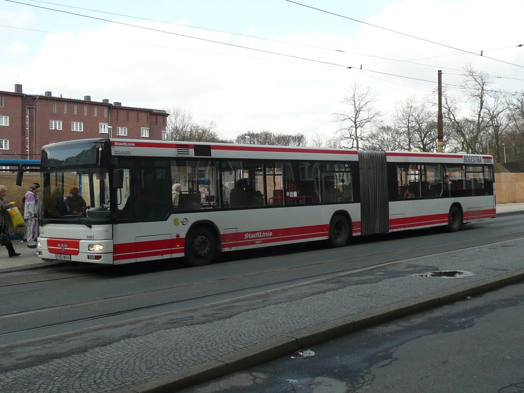 29.03.10,MAN der BOGESTRA Nr.9967 in Wanne-Eickel.