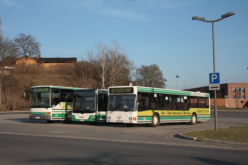 Busparade in Eberswalde am 22.03.2010.