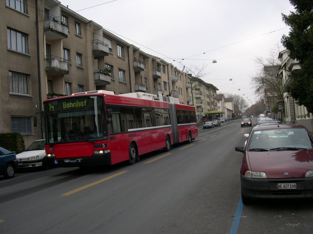 Swisstrolley Nr. 5 in der Schwarztorstrasse