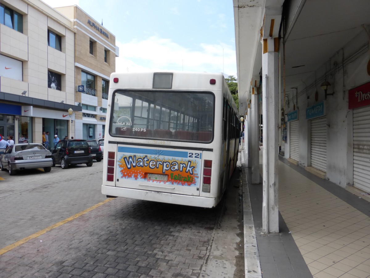 10.05.2014,MAN-Sfakianakis am Busbahnhof von Rhodos-Stadt/Griechenland.