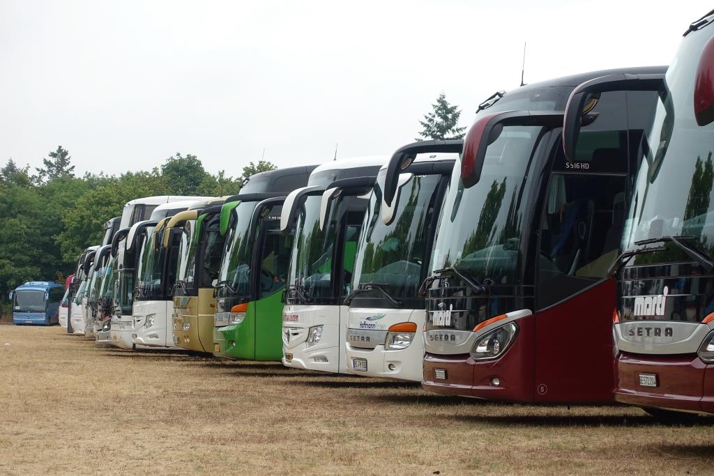 Busparkplatz in Hockenheim 22.07.2018