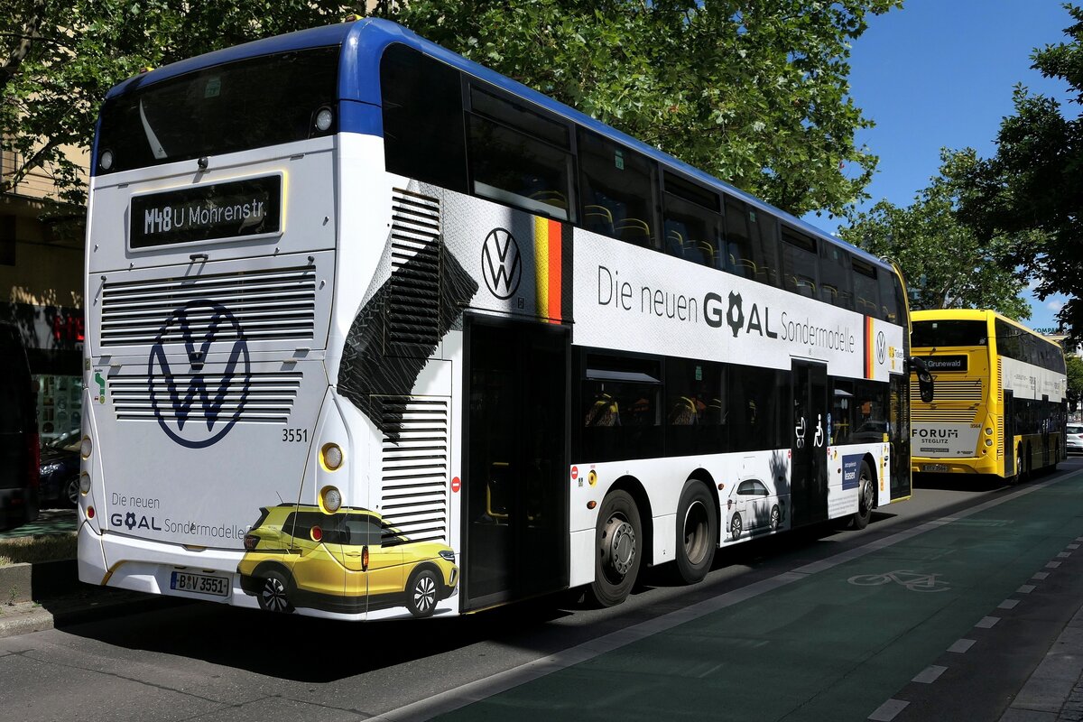 BVG/ 3551,  Alexander Dennis Enviro 500 (3551 & 3564) der BVG Berlin. Berlin im Juli 2024. /Goal