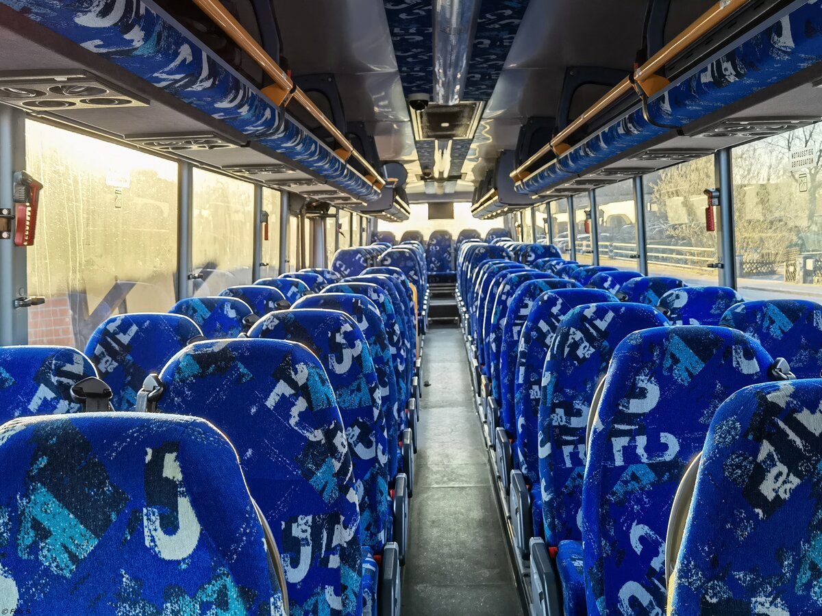 Der Fahrgastraum eines Irisbus Arway der MVVG in Bargensdorf am 11.03.2022