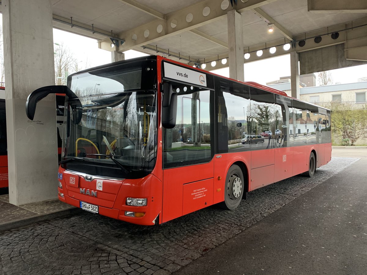 FMO 5821 (Baujahr 2018) am 4.1.2020 in Backnang, Bahnhof 