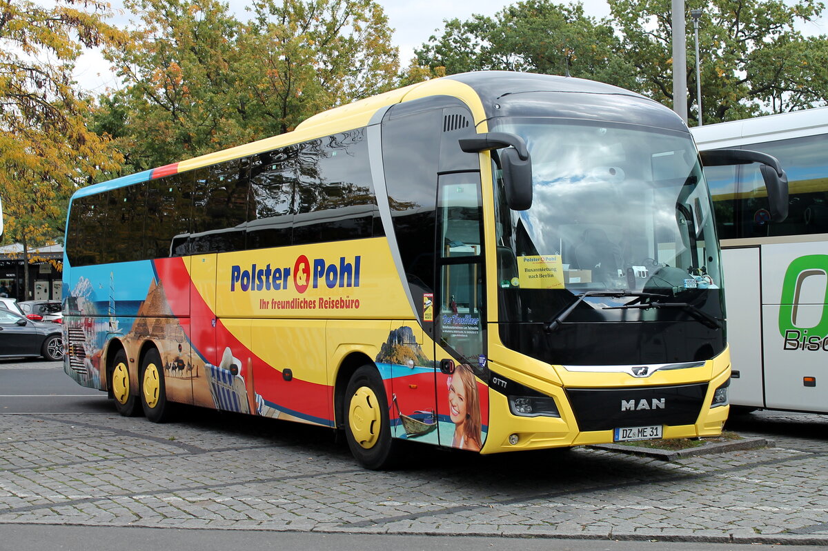 MAN Lion's Coach L, Der Krostitzer Reisebusunternehmen/Polster & Pohl. Berlin im Oktober 2023.