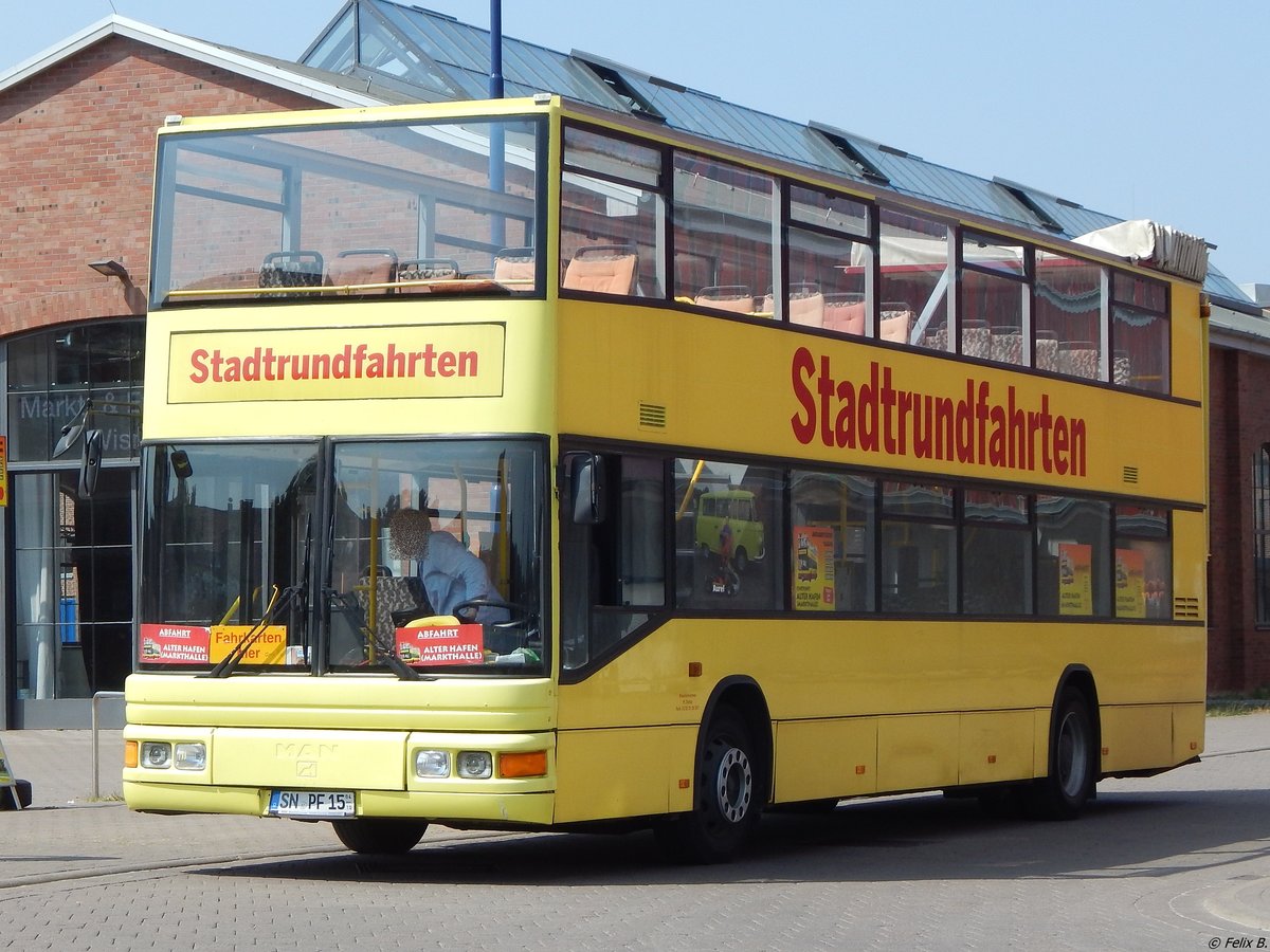 MAN ND 202 von Busunternehmen Manfred Scholz aus Deutschland in Wismar am 09.08.2018