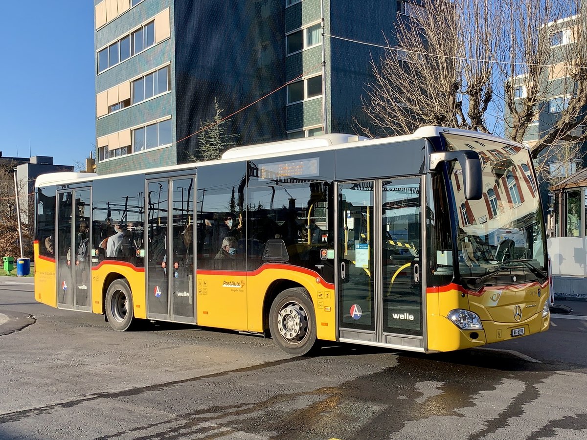 MB C2 K '10693'  Chly Paris  vom PU Geissmann Bus, Hägglingen am 24.3.21 bei der Ankunft in Wohlen.