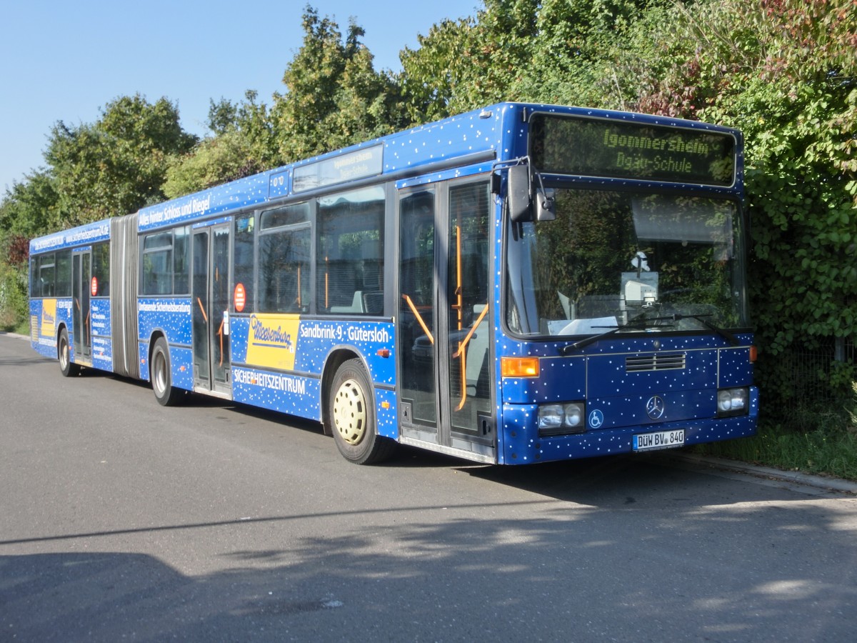 Mercedes Benz 0 405 GN von BVB Verkehrsgesellschaft am 30.09.2014 in Neustadt/Weinstr