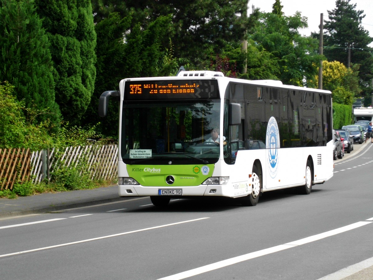  Mercedes-Benz O 530 II (Citaro Facelift) auf der Linie 375 nach Witten-Annen Wendeschleife Am Hang an der Haltestelle Witten-Heven Dorf.(10.8.2013) 