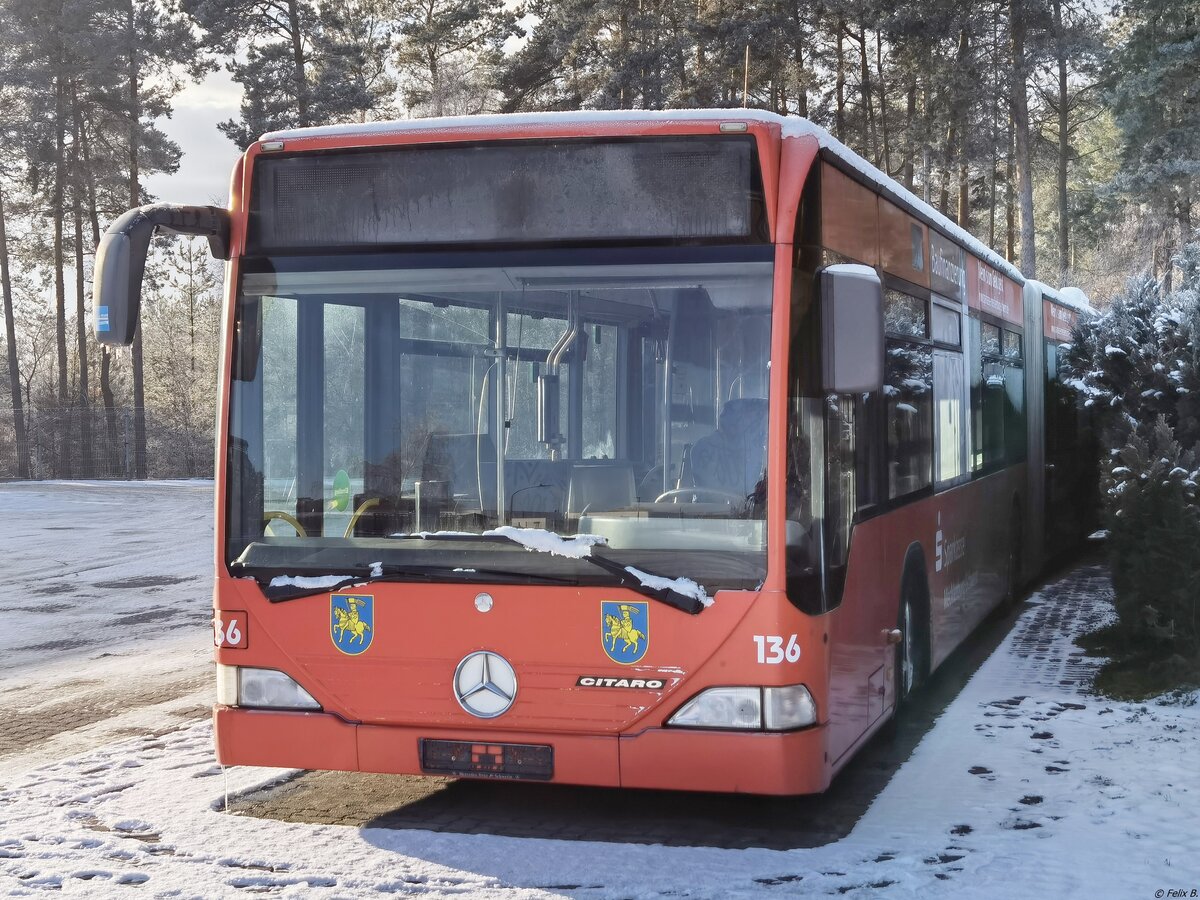 Mercedes Citaro I ex Nahverkehr Schwerin in Neustrelitz am 17.12.2022