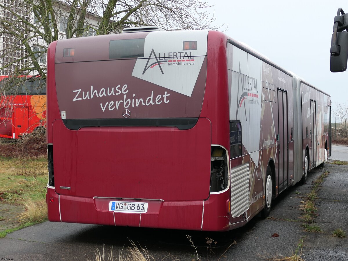 Mercedes Citaro II von URB aus Deutschland (ex VWG Wolfsburg) in Ueckermünde am 07.01.2023