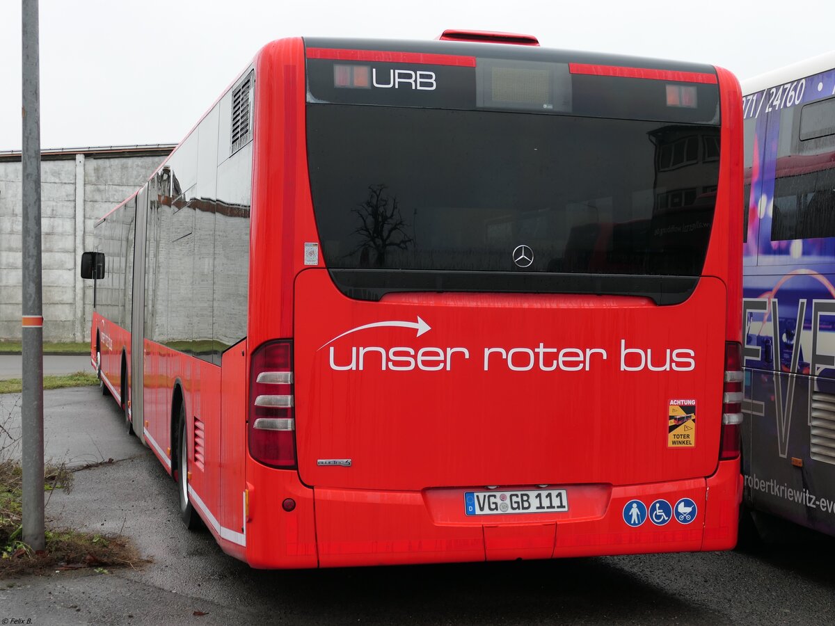 Mercedes Citaro II von URB aus Deutschland (ex VWG Wolfsburg) in Ueckermünde am 07.01.2023