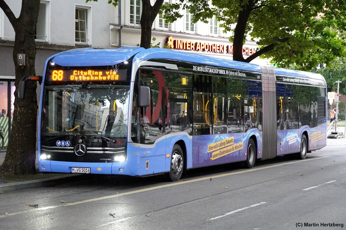 Mercedes eCitaro G  MVG , München Juli 2024 