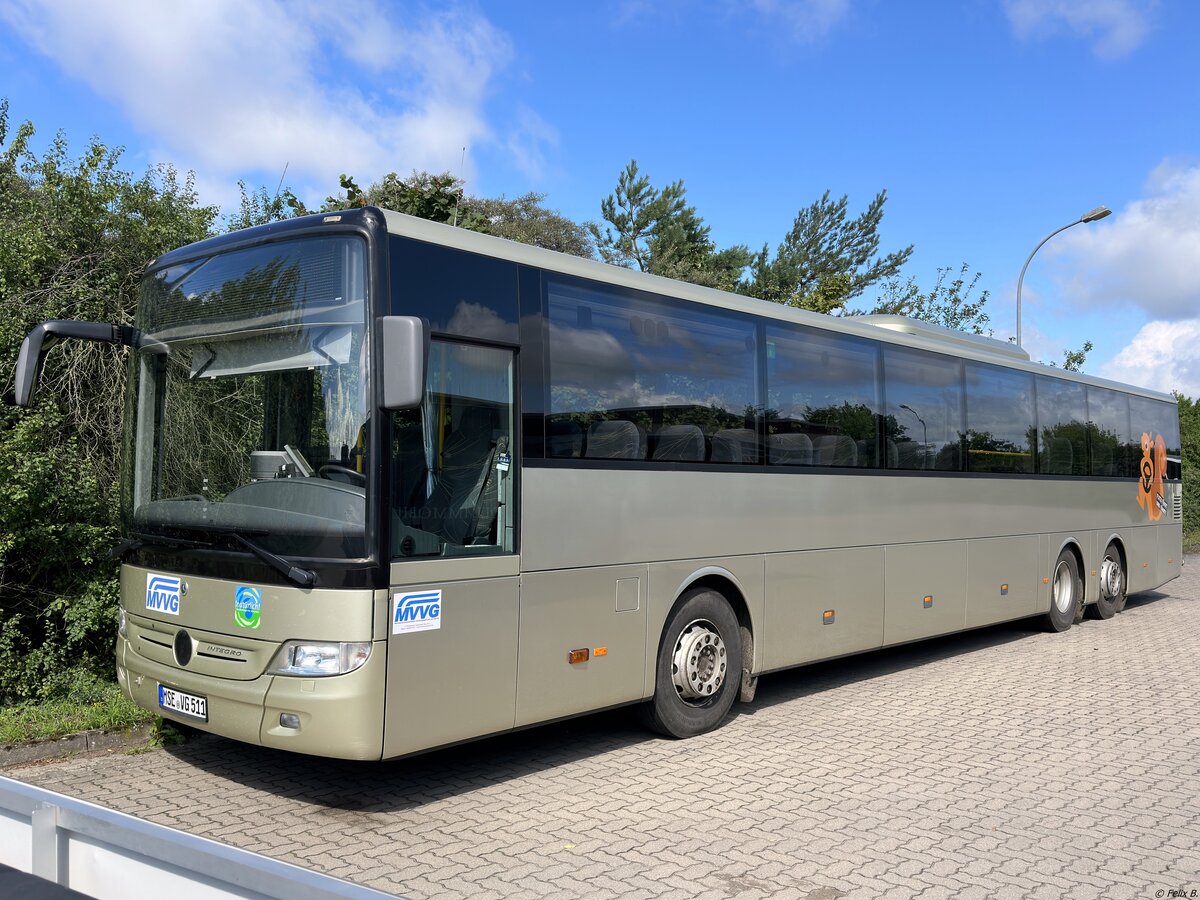 Mercedes Integro der MVVG (ex ÖBB-Postbus) in Waren am 04.08.2023