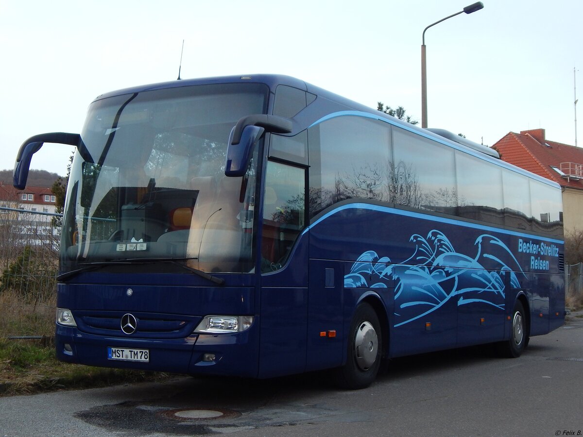 Mercedes Tourismo von Becker-Strelitz Reisen aus Deutschland in Sassnitz am 08.03.2019