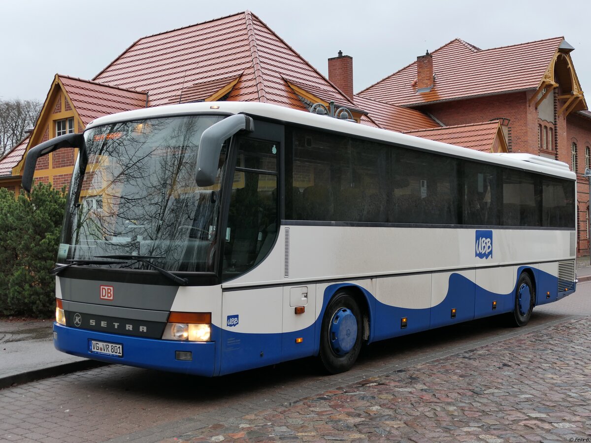 Setra 315 GT von der Usedomer Bäderbahn in Heringsdorf am 12.01.2023