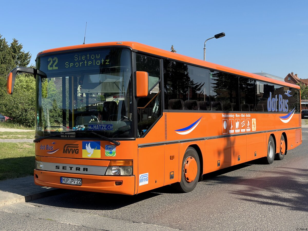 Setra 317 UL der MVVG in Malchow am 07.07.2023