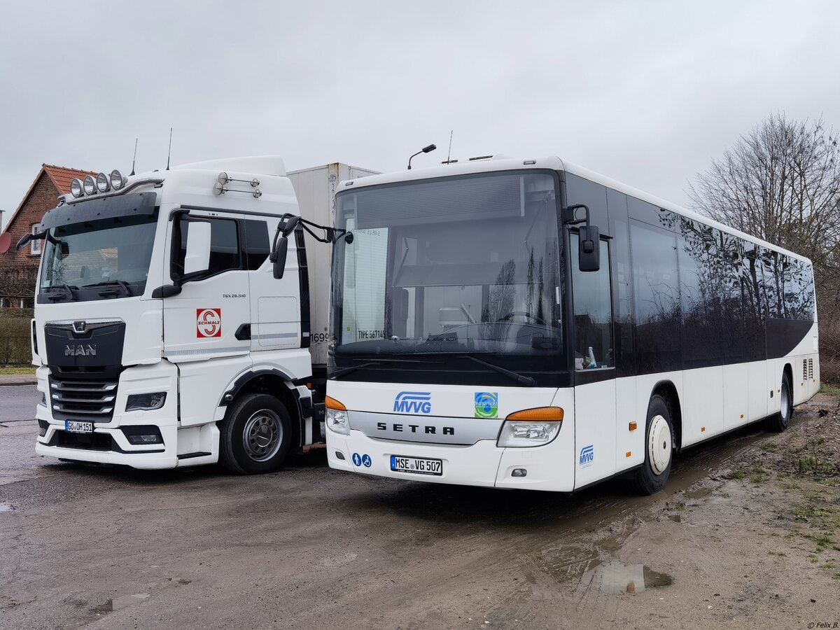 Setra 415 LE Business der MVVG in Plau am See am 03.03.2023