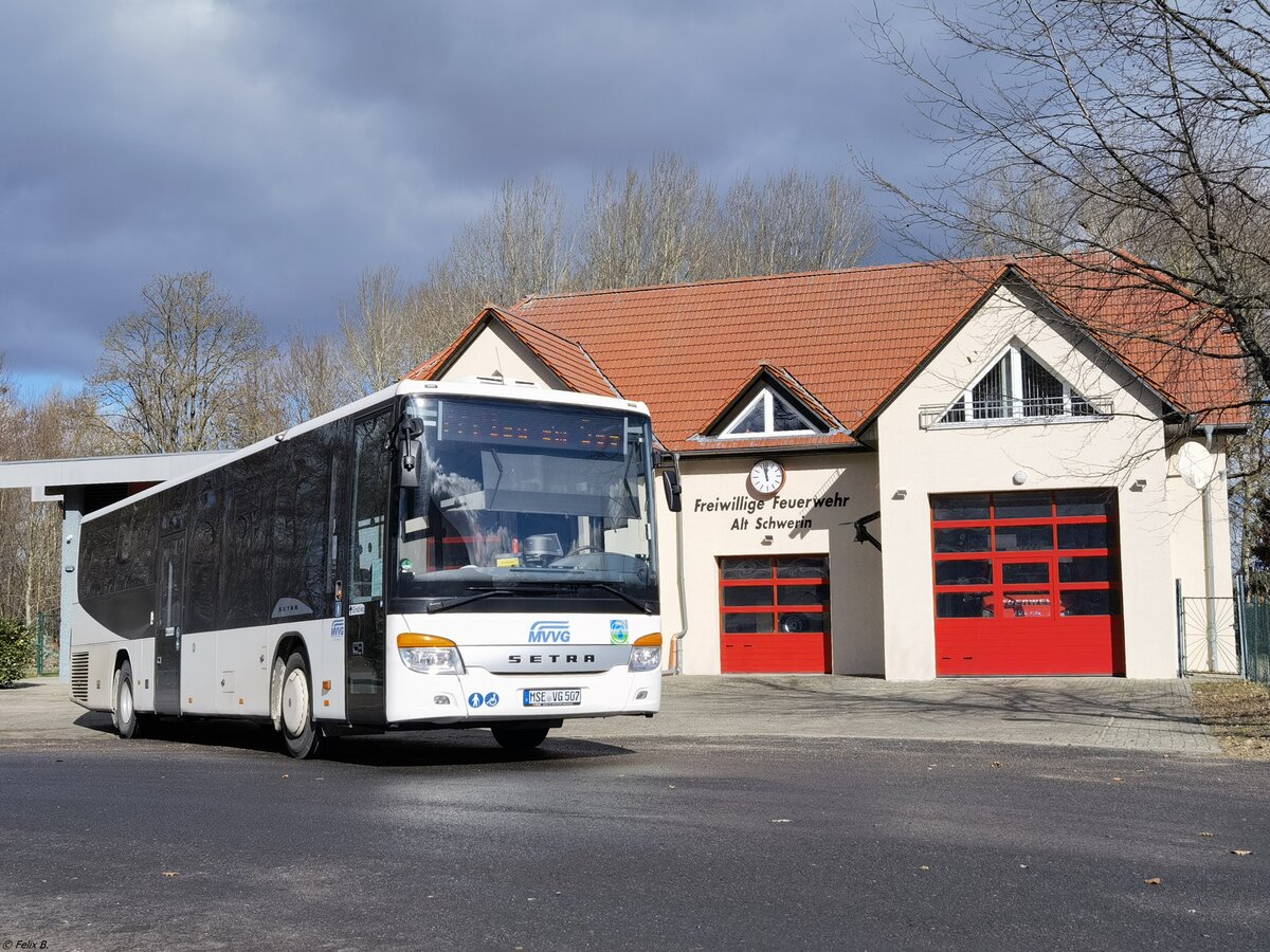 Setra 415 LE Business der MVVG in Alt Schwerin am 05.03.2023