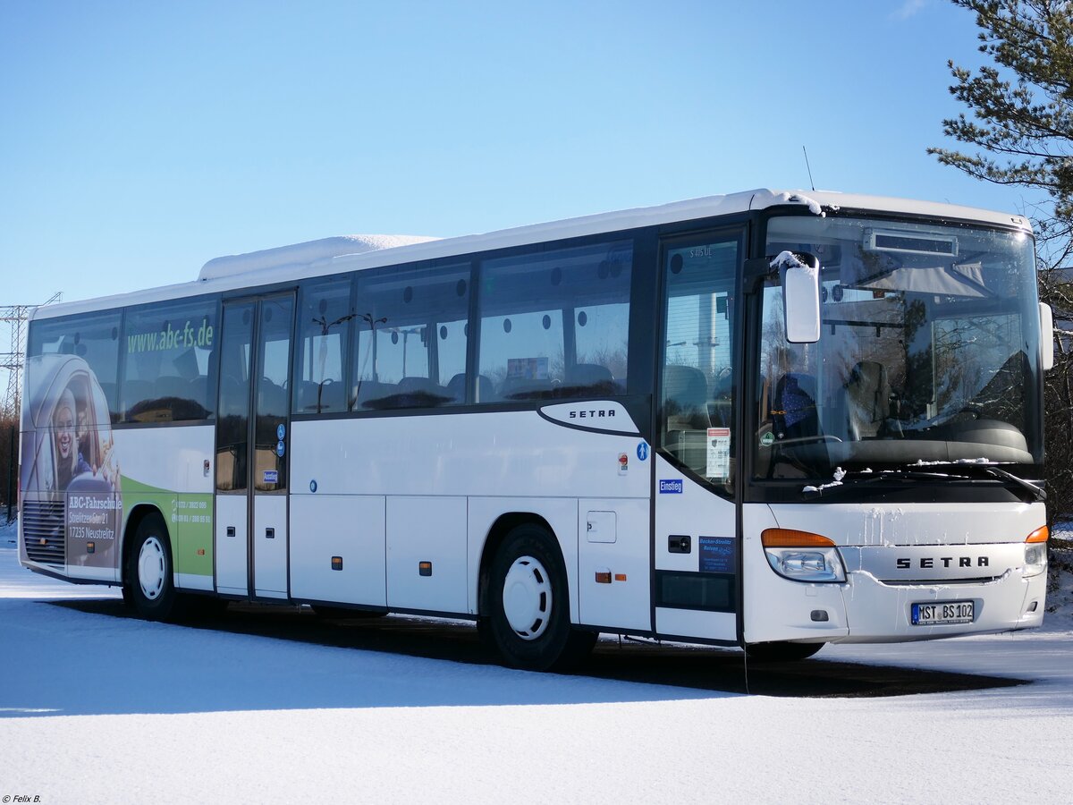 Setra 415 UL von Becker-Strelitz Reisen aus Deutschland in Neubrandenburg am 05.02.2021