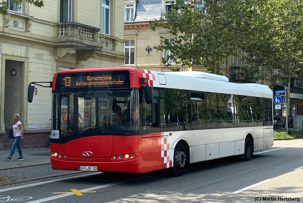 Solaris Urbino 12  BusCompany Franken  im SEV, Karlsruhe September 2024