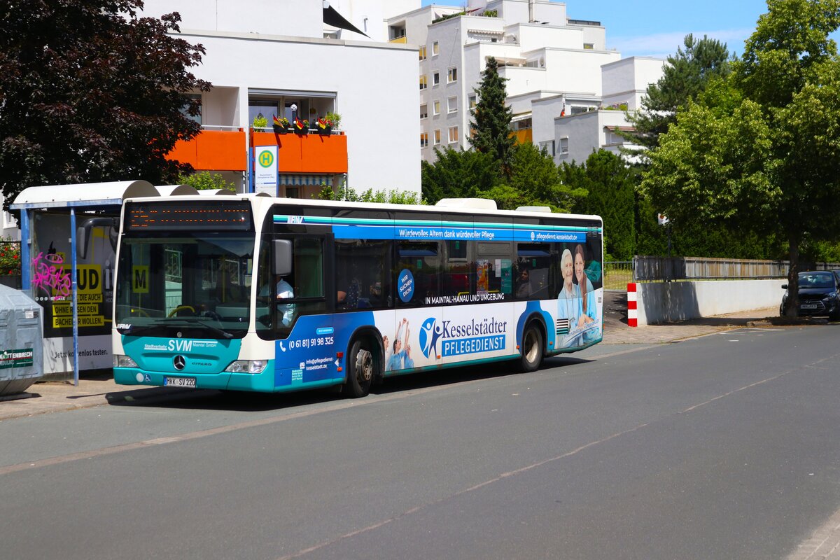 Stadtverkehr Maintal Mercedes Benz Citaro C1 Facelift am 05.07.24 in Bischofsheim