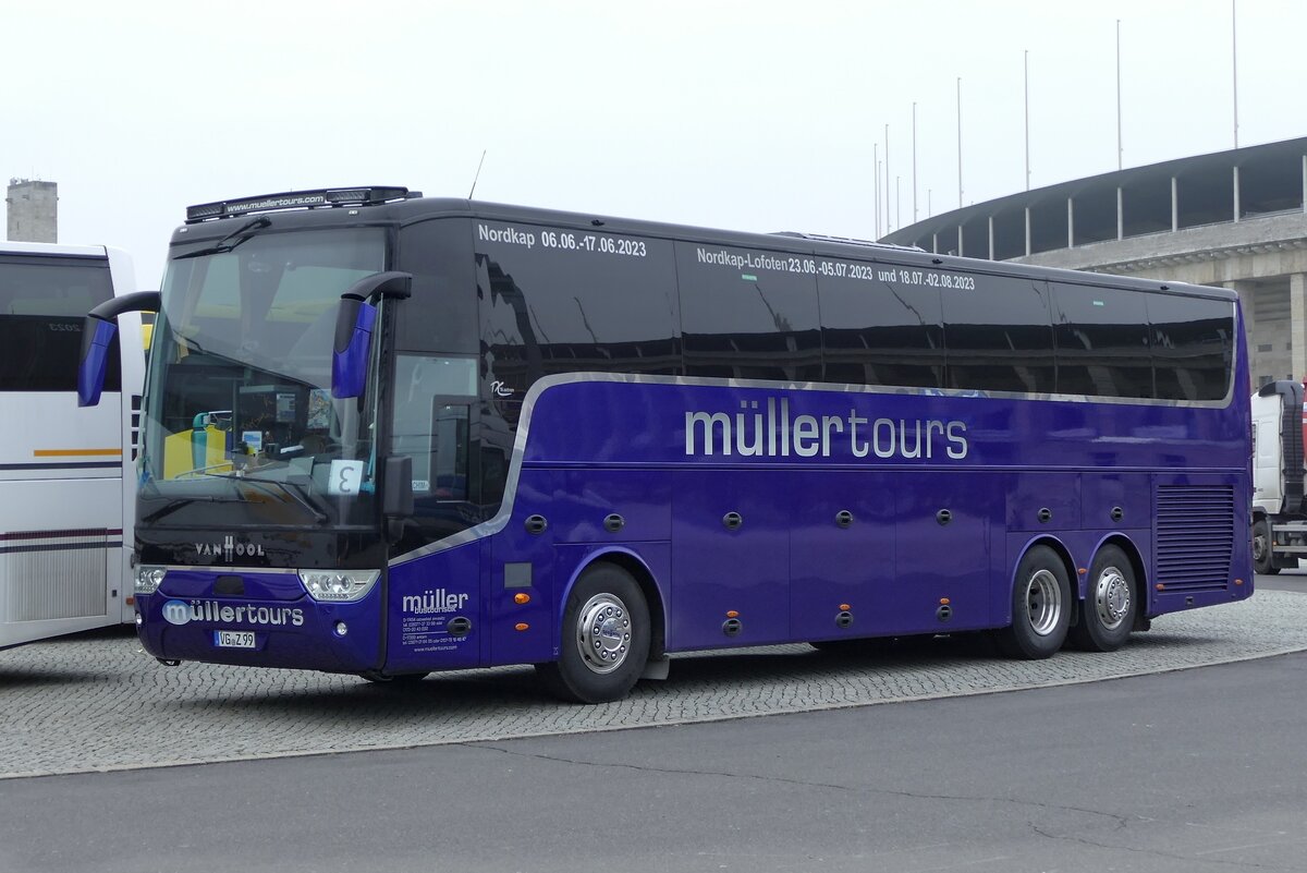 Van Hool TX16 Astron, Bustouristik Müller 'Müllertours', Berlin im Januar 2023